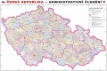 Nástěnná mapa ČR administrativní 113x83cm