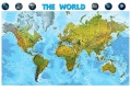 Nástěnná mapa světa geografická 197x122cm