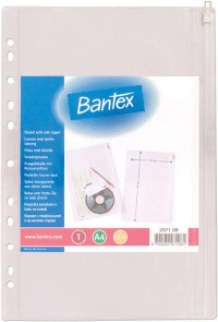 Závěsný obal na zip BANTEX A4 transparentní
