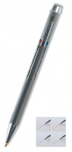 Kuličkové pero čtyřbarevné stříbrné