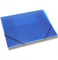 Deska s gumou z PP A4 transparentní modrá