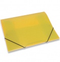 Deska s gumou z PP A4 transparentní žlutá