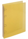 Pořadač Lines 4-kroužkový transparent A4 žlutý
