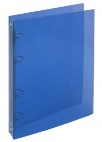 Pořadač 4-kroužkový PP transparent A4 modrý