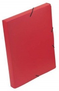 Neprůhledný box s gumičkou A4 červený
