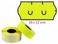 Etikety UNI do kleští 26x12mm žluté fluo