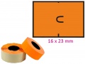 Etikety MOTEX do kleští 16x23mm oranžové