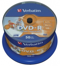 DVD-R Verbatim 4,7GB/16x 50-pack Printable
