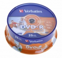 DVD-R Verbatim 4,7GB/16x 25-pack Printable