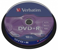 DVD+R Verbatim 4,7GB/16x 10-pack