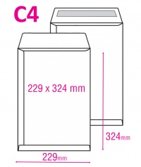 Poštovní taška C4 samolepicí 25ks