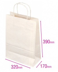 Papírová taška bílá 320x170x390mm