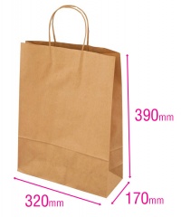Papírová taška hnědá 320x170x390mm