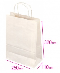Papírová taška bílá 250x110x320mm
