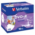 DVD+R Verbatim 4,7GB/16x 10ks v krabičkách PRINTABLE