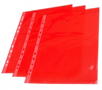 Prospektový obal "U" A4 100ks červený transparentní