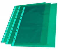 Prospektový obal "U" A4 100ks zelený transparentní