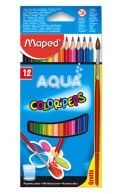 Pastelky Maped Color Peps Aqua 12ks/štětec