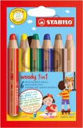 Pastelky Stabilo Woody 3v1 8806 - 6ks