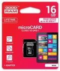 Paměťová karta 16GB micro SDHC GoodRam + adaptér
