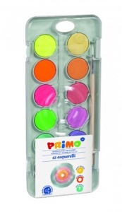 Vodové barvy PRIMO metalické a fluo + štětec