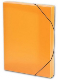 Box s gumou OPALINE A4 oranžový