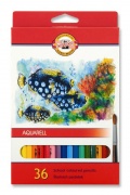 Pastelky Koh-i-Noor akvarelové 3719 Ryby 36ks
