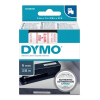 DYMO páska D1 40915 9mm x 7m červeno/bílá
