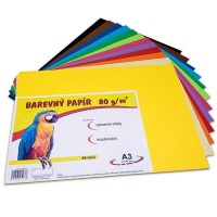 Barevné papíry A3 80g 60ls mix barev
