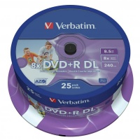 DVD+R Verbatim 8,5GB/8x 25-pack Printable