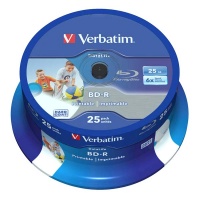 BD-R Verbatim 25GB/6x 25-pack Hard Coat SL Printable