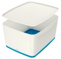 Krabice s víkem Leitz MyBox WOW vel.L modro-bílá