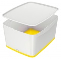 Krabice s víkem Leitz MyBox WOW vel.L žluto-bílá
