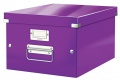 Krabice s víkem Leitz Click&Store WOW M fialová
