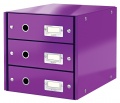Zásuvkový box Leitz Click&Store WOW 3 purpurový