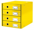 Zásuvkový box Leitz Click&Store WOW 4 žlutý