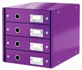 Zásuvkový box Leitz Click&Store WOW 4 purpurový