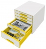 Zásuvkový box Leitz WOW CUBE 5 žlutý