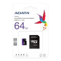 Paměťová karta 64GB microSDXC Adata + adaptér