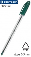 Kuličkové pero Centropen Slideball 2215 zelené
