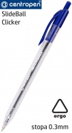 Kuličkové pero Centropen Slideball Clicker 2225 modré