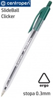 Kuličkové pero Centropen Slideball Clicker 2225 zelené
