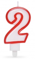 Svíčka na dort číslice "2"