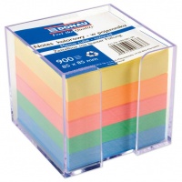 Zásobník DONAU s barevnými papíry 8,5x8,5cm 900 listů