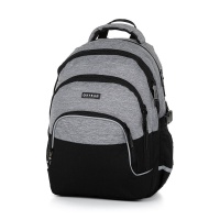 Studentský batoh OXY SCOOLER Grey Black 8-47823