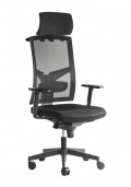 Kancelářská židle GAME ŠÉF VIP s pevným podhlavníkem a područkami