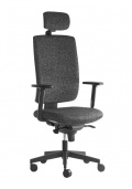 Kancelářská židle KENT šéf s 3D podhlavníkem a područkami